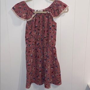 Floral Pink Kids Casual Dress